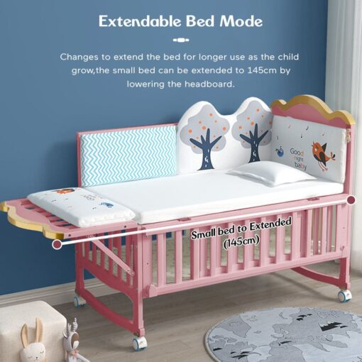 expendable mode wooden cot bed