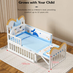 grow with your child wooden cot