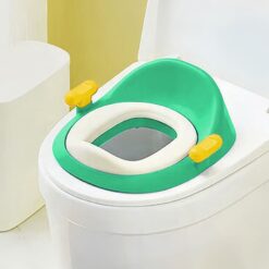 kids potty training seat green yellow