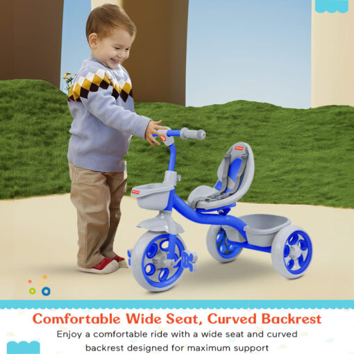 kids tricycle with back rest seat