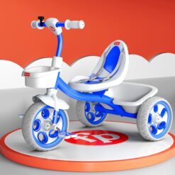 Fisher-Price Tricycle for Kids Cycle 1-5 Years Boy & Girl, Bike for Kids with EVA Wheels, Back Rest Seat & Basket, Baby Tricycle - Blue