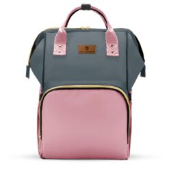 StarAndDaisy Diaper Bag for Moms & Babies, Waterproof Maternity Backpack for Travel with Spacious Compartments - Pink Grey