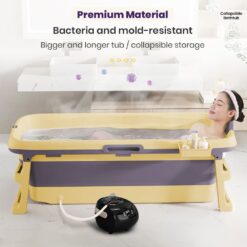 Premium Mega Bath Tub with Steamer-purple-