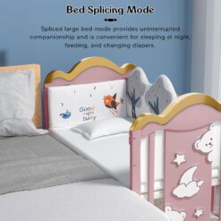 splicing mode wooden cot crib