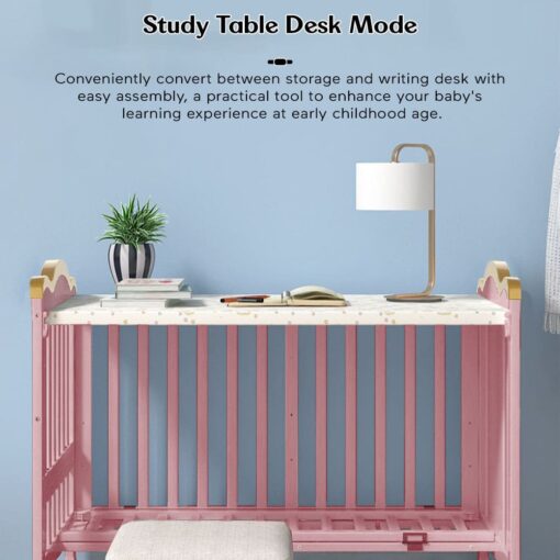 study table desk mode baby wooden cot crib