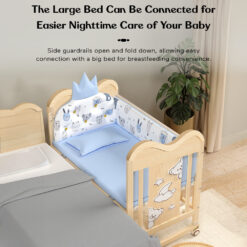 large baby wooden cot bed