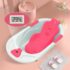 StarAndDaisy Newborn Baby Bath Tub with Bath Seat,  Infants & Toddlers Bathtub with Temperature Sensor & Non-Slip Surface - Pink