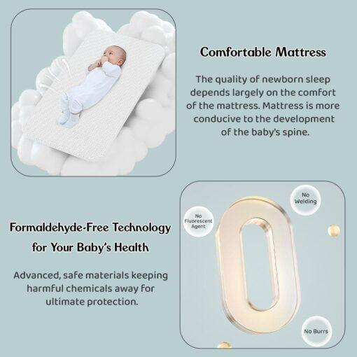 Baby Bed with Comfortable Mattress