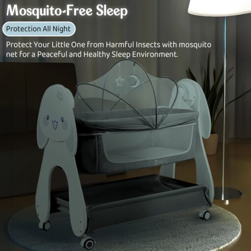 Automatic Crib Cradle with Mosquito Net