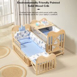 environment friendly baby wooden cot bed