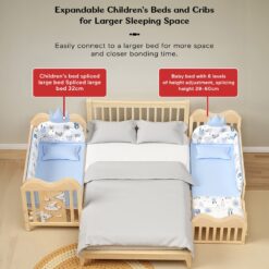 expendable baby wooden cot bed