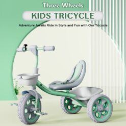 StarAndDaisy Tricycle for Boys & Girls with Dual Storage Basket and Seat Belt for Kids Boys and Girls aged 2 to 5 Years - Green