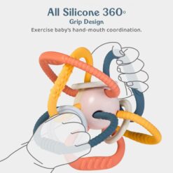 Silicone Teether for Baby with 360 Degree Grip