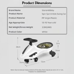 Specification of Kids Swing Car