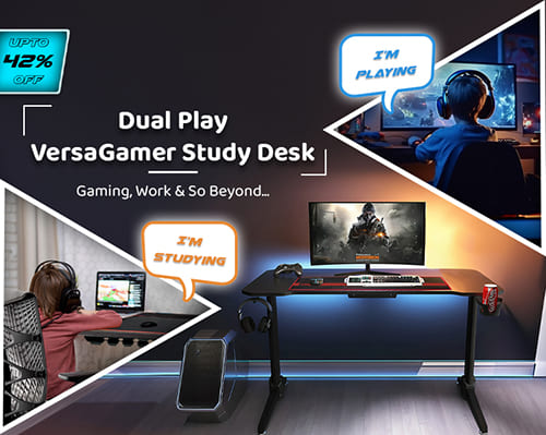 Dualplay versa gamer study desk