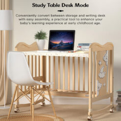 study table desk mode baby wooden cot bed