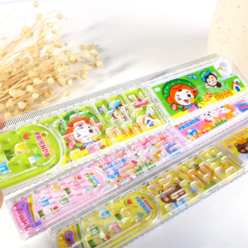 Game Ruler for Children-20 cm,  Multi-function Ruler in the style of Puzzle game, 2-in-1 Ruler And Toy, Kids stationery gift-Assorted Colour