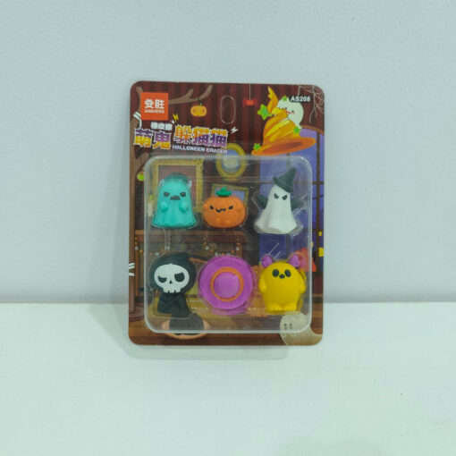 Cute Ghost Theme Earser Set, Decorative erasers for kids, Perfect Gift Set For Kids And Student-Assorted Print