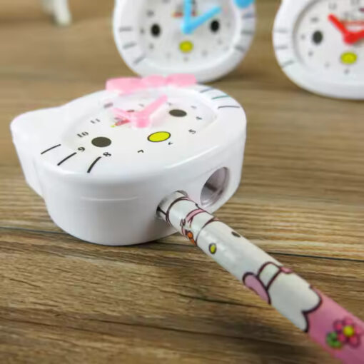 Cute and Functional Pencil Sharpener with Clock Design