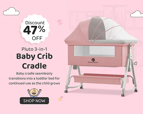 Pluto 3in 1 Baby Crib Cradle