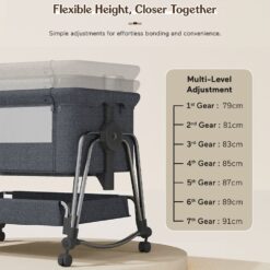 Baby Cradle with Height Adjustable