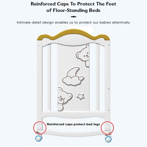 Baby Wooden cot Bed with Rocking Features