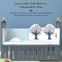 Baby Wooden Cot Cum Sofa Bed