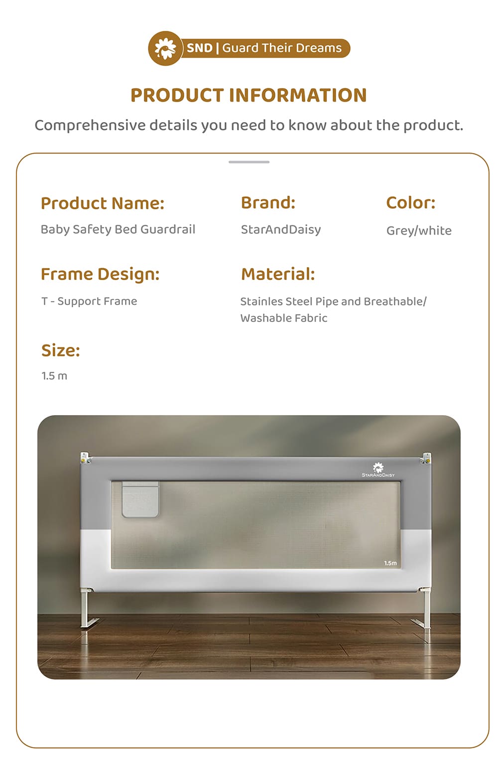 Specification of Bed Guardrail