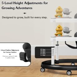 infant walker with height adjustment