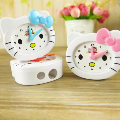 Cute and Functional Pencil Sharpener with Clock Design