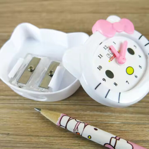 Cute and Functional Pencil Sharpener with Clock Design