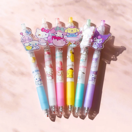 Kitty Pen Cartoon Print Pen Kids Stationery, Cute Cartoon Pen, School Pens for Kids-Assorted Colour