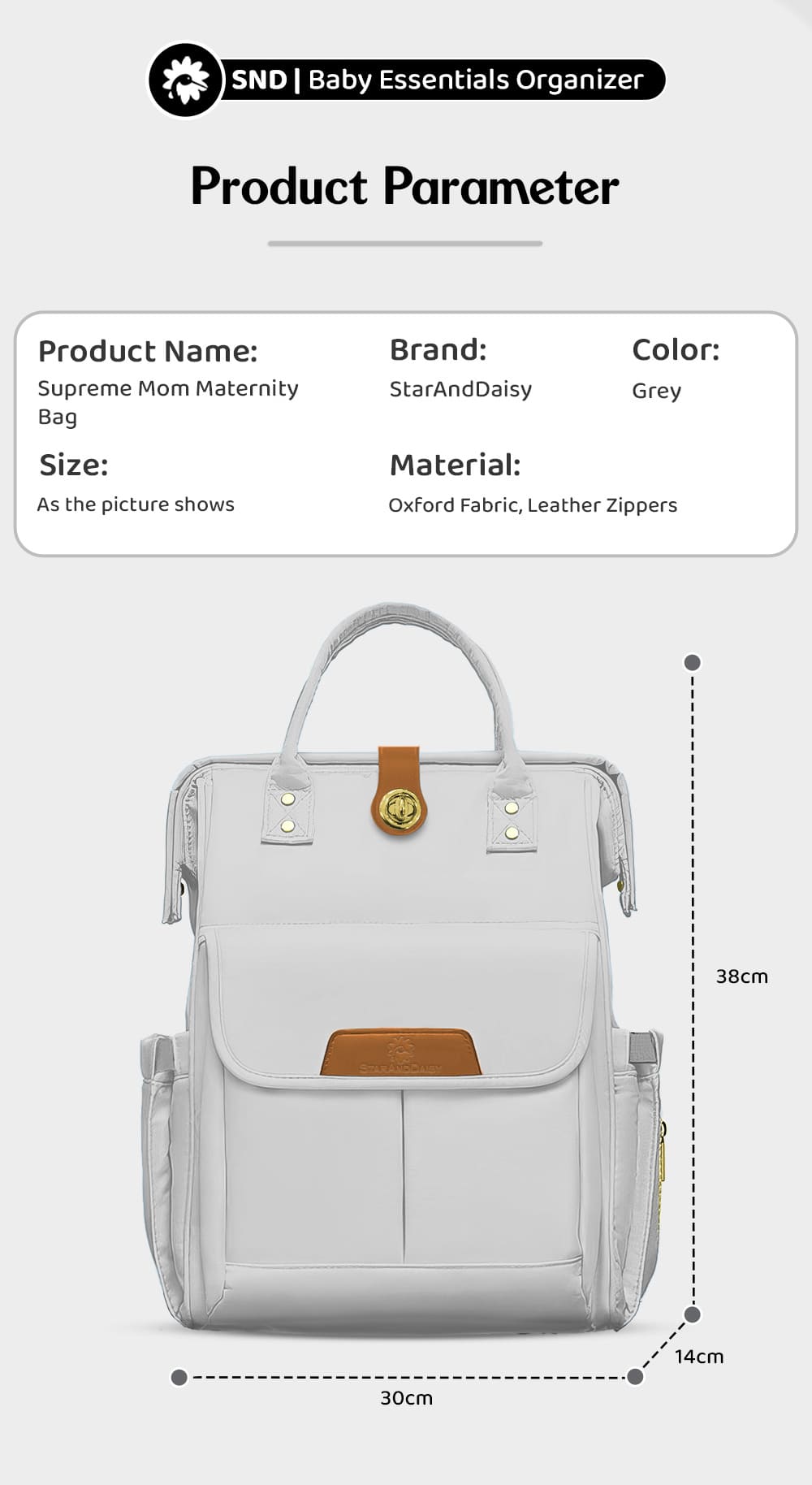 Specification of Maternity Bag