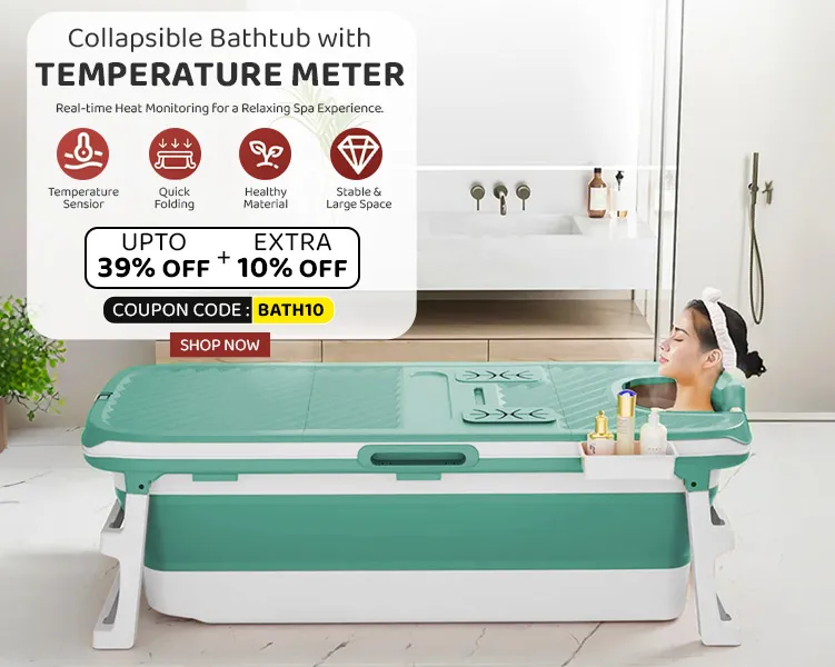 Folding Bath Tub with Temperature Display