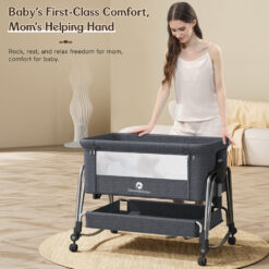 Modern baby crib for co-sleeping with parents