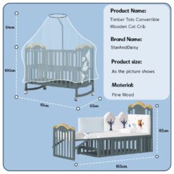 Specification of Baby Wooden Cot Bed