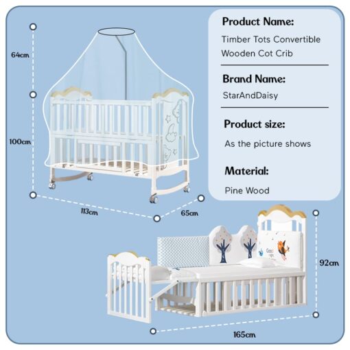 Specification of Baby Wooden Cot