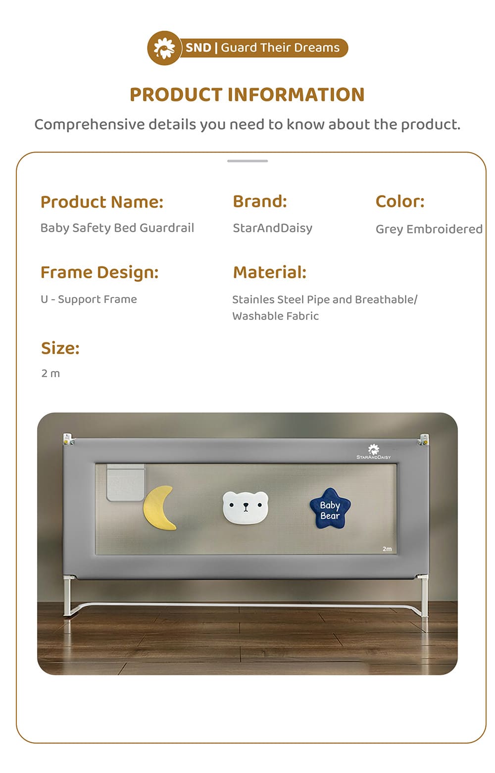 Specification of Bed Guardrail