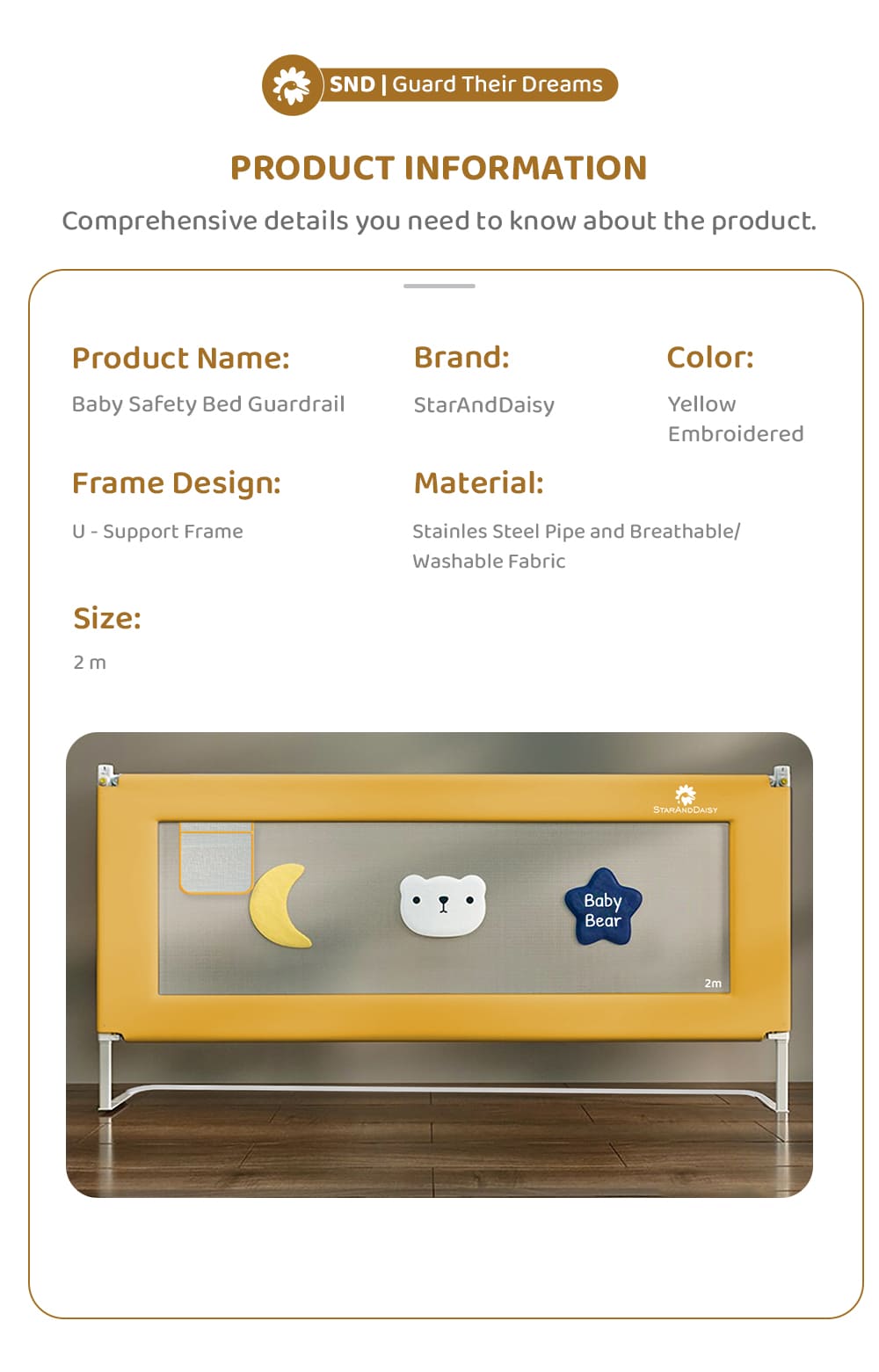 Specification of Bed Guardrail