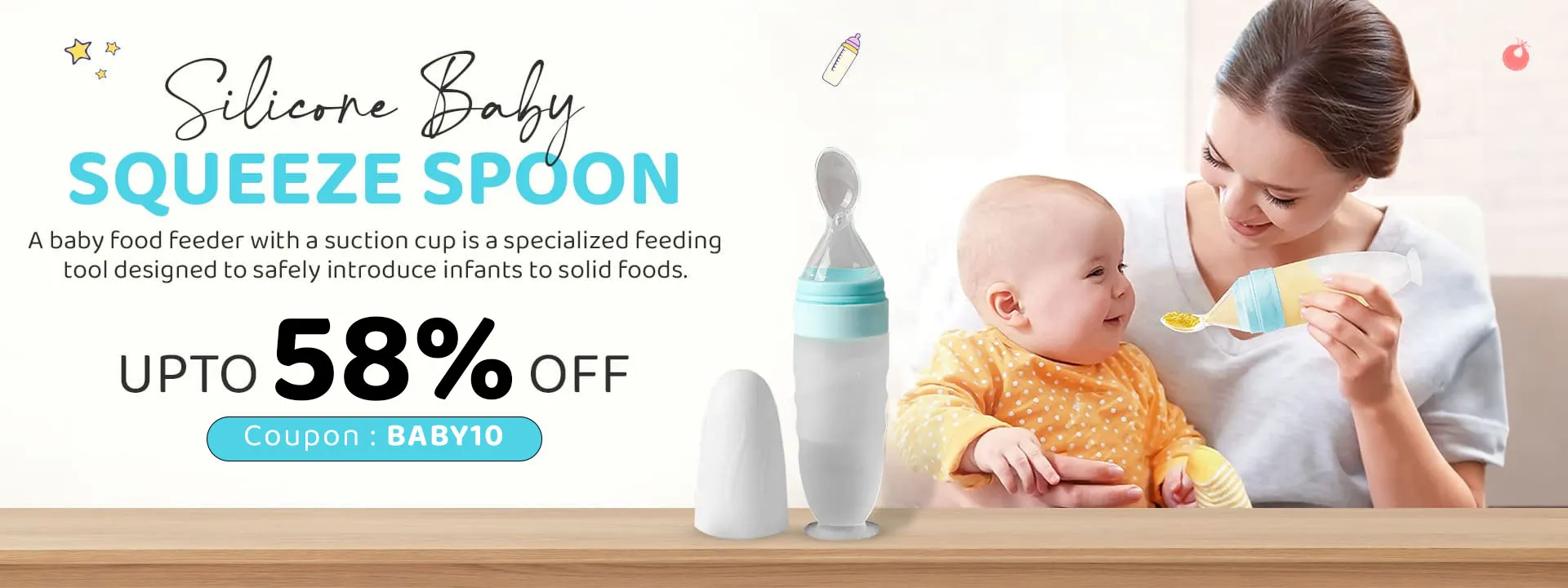 Silicone Baby Squeeze Spoon