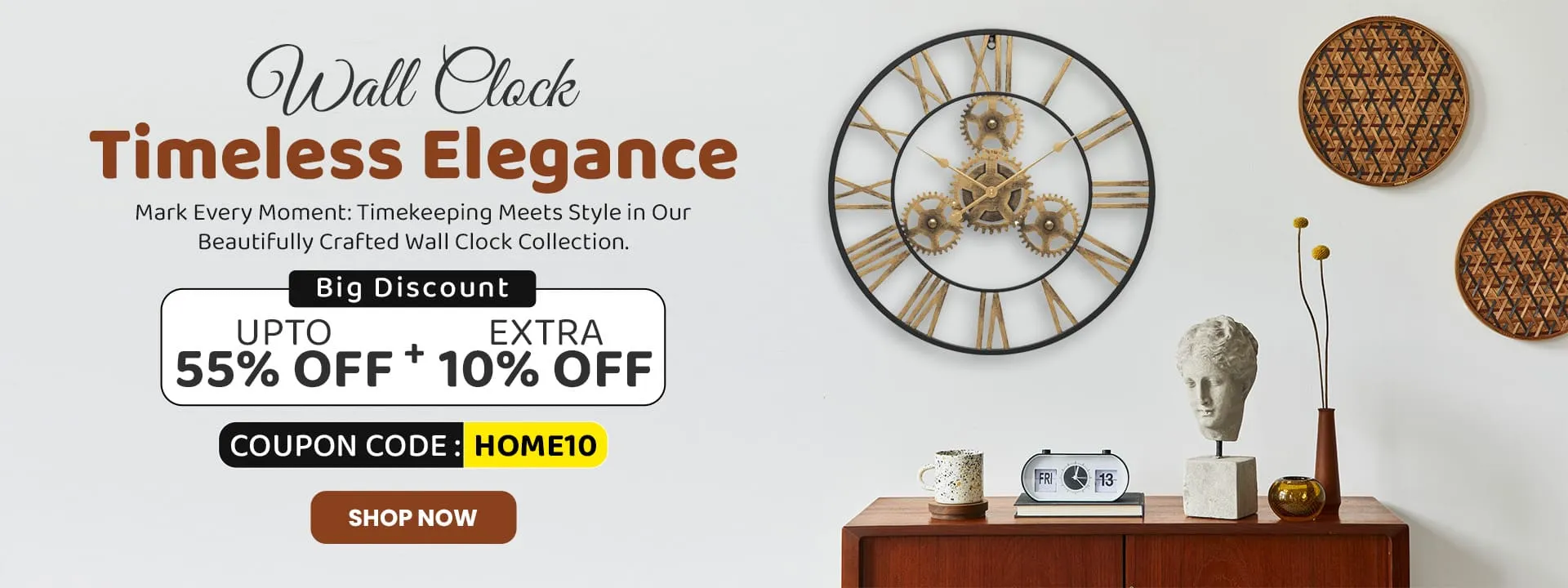 Wall Clock Collections buy now upto 55% discount