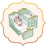 Baby Wooden Cot and Crib Bed 