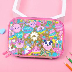 StarAndDaisy Dream Candy Box for Kids, Pencil Case with Stationery Box for School Children's, Big Size Organizer for School Stationery - Pink