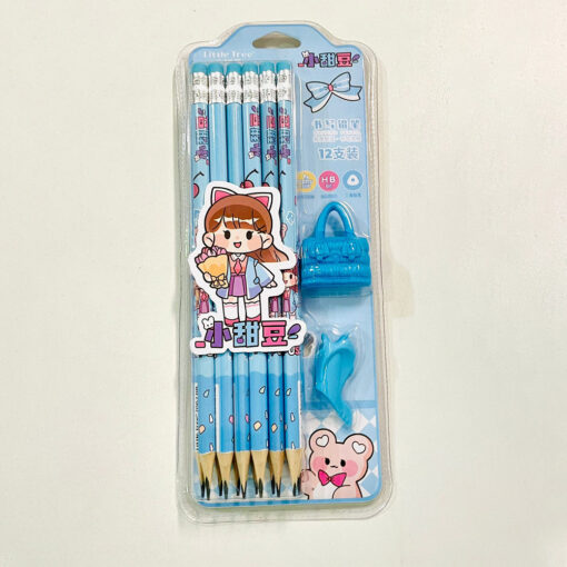 Girl Cartoon Pencil Set For Kids