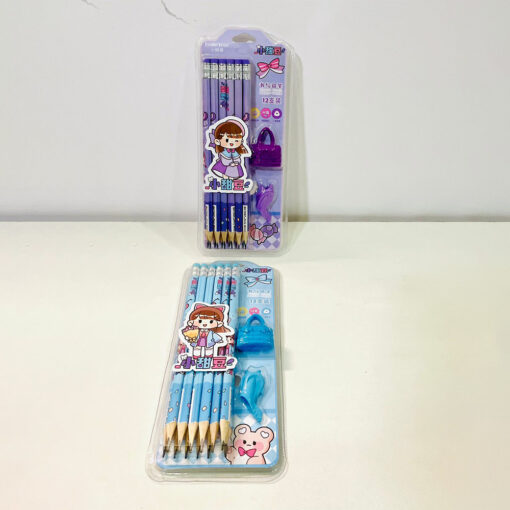 Girl Cartoon Pencil Set