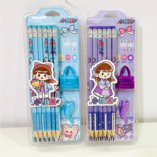 Girl Cartoon Pencil Set