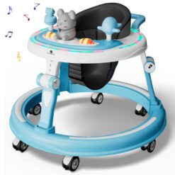 StarAndDaisy Best Baby Walker with Adjustable Heights, Infants walker with Musical Toy Tray - Sky Blue