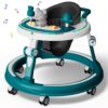 StarAndDaisy Multifunctional Intelligent Early Education Infant Push Walker with Toy Tray (Blue)