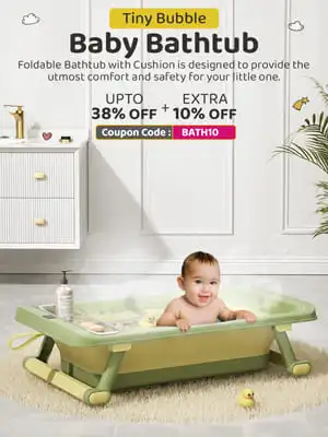 Foldable Baby Bath Tub with Cushion