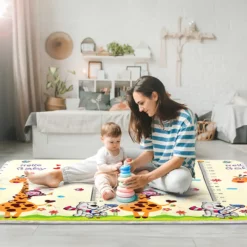 [Refurbished] StarAndDaisy Playmat for Kids - Rollable, Non-Toxic, and Limitless Playtime. (Cartoon Print -8mm)